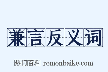 兼言反义词是什么意思的图片